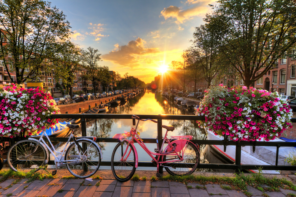 Tramonto ad Amsterdam