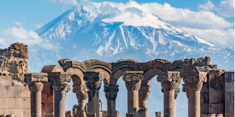 Rovine del tempio Zvartnos a Yerevan