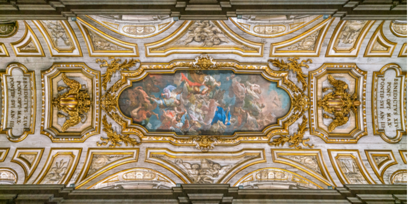 Interno della Basilica di Santa Croce in Gerusalemme