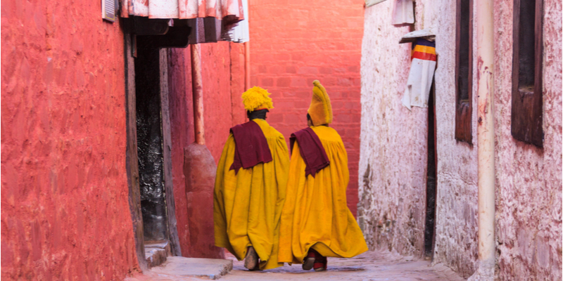 Giovani monaci tibetani a Lhasa