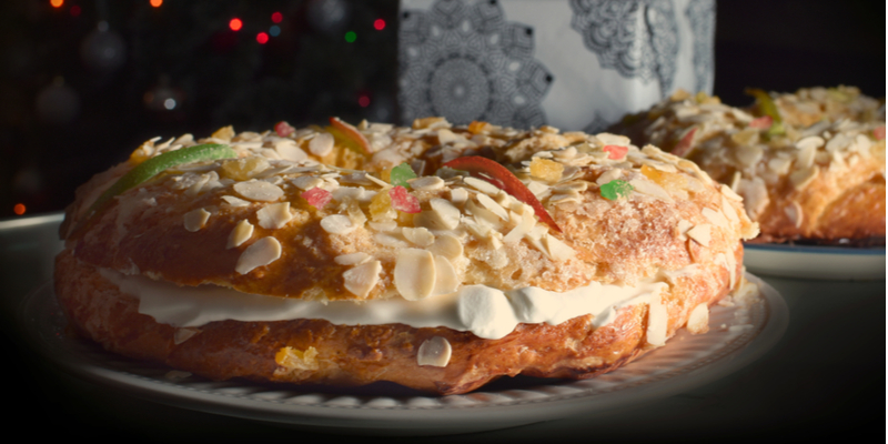 Roscón de reyes con panna