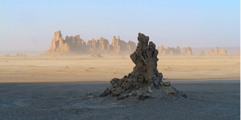 Formazioni geologiche nel deserto di Djibouti