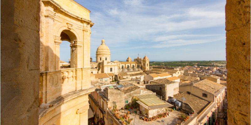 Vista panoramica della città di Noto