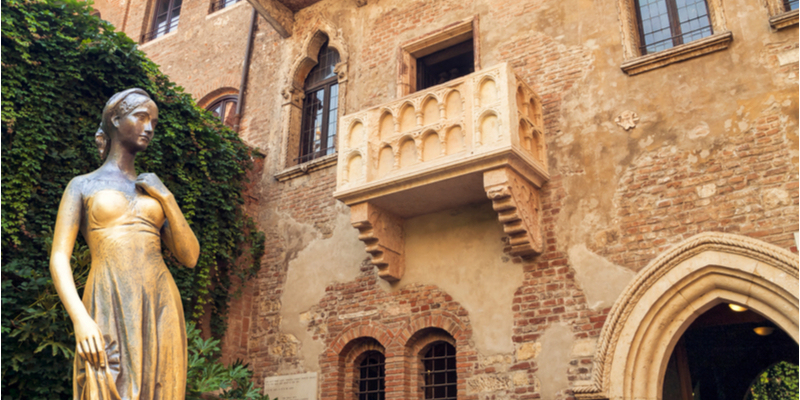 Verona, Statua e Balcone di Giulietta