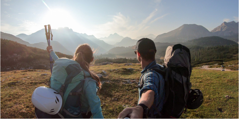 Coppia sulle Dolomiti