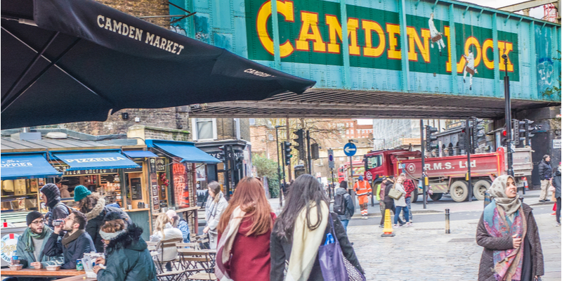 Camden Market in North London