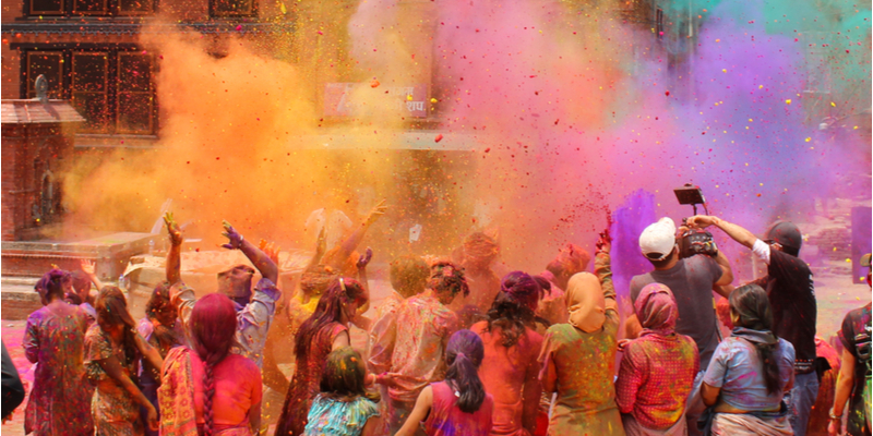 Celebrazioni Holi, India