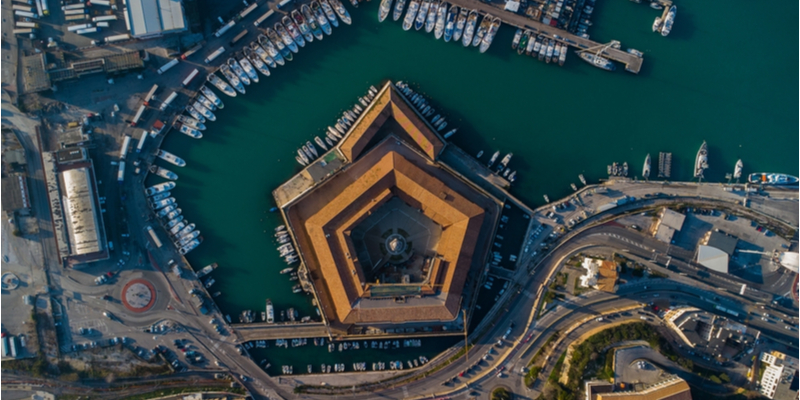 Mole Vanvitelliana dall'alto