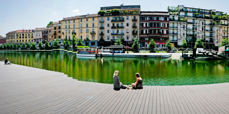 Panoramica della Darsena di Milano